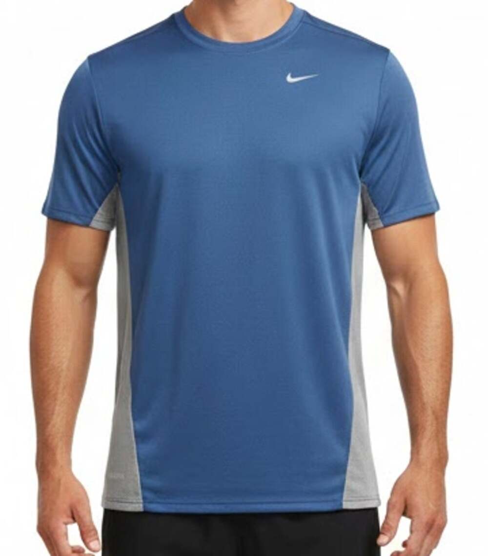 Nike Blue Gray Men's Workout Tee T-Shirt Size XL Active Fitness Weightlifting